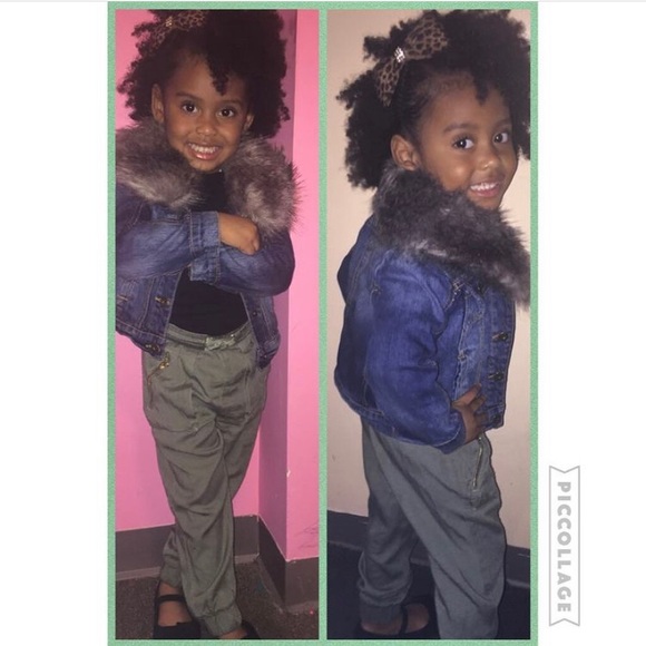 GUESS TODDLERS FAUX FUR JEAN JACKET - Picture 1 of 3